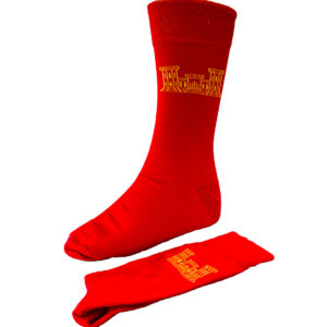Red Engineer Regimental Socks with Gold Castle.